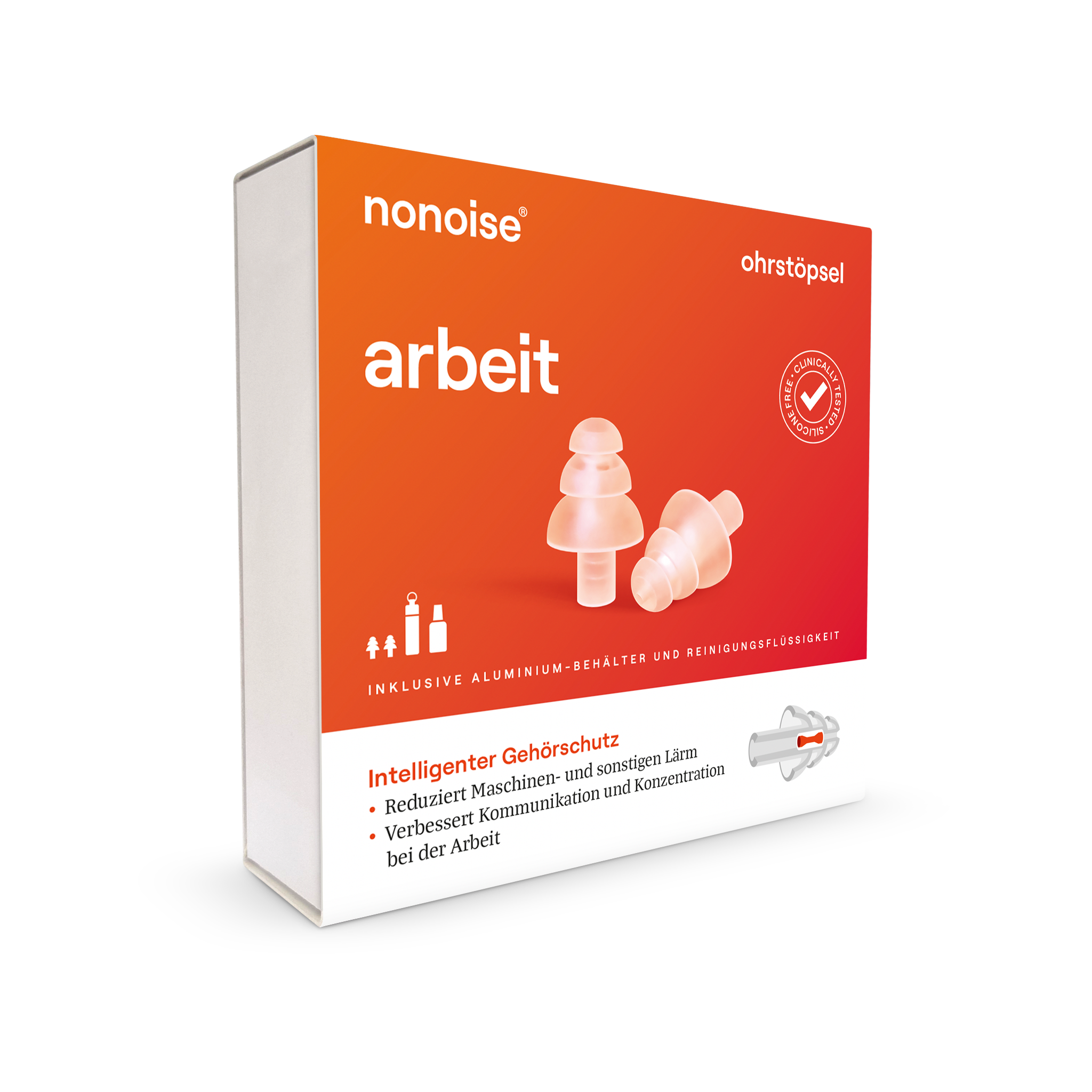 NoNoise Gehörschutz "Arbeit" (1 VE = 8 St.) AVP € 24,95