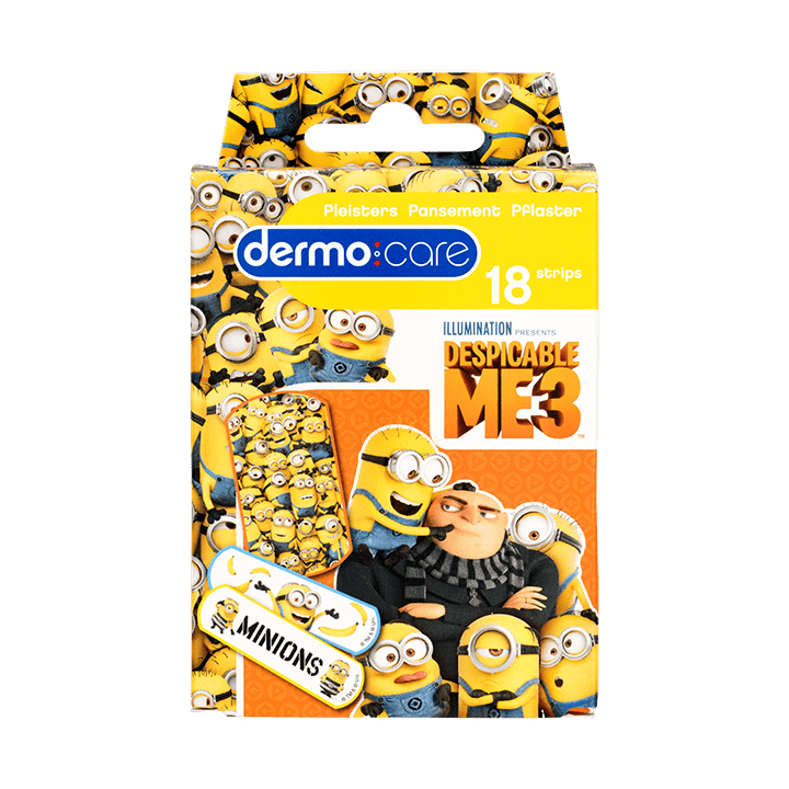 Kinderpflaster "Minions" Box mit 18 Pflastern (1 VE = 24 St.) AVP € 5,25